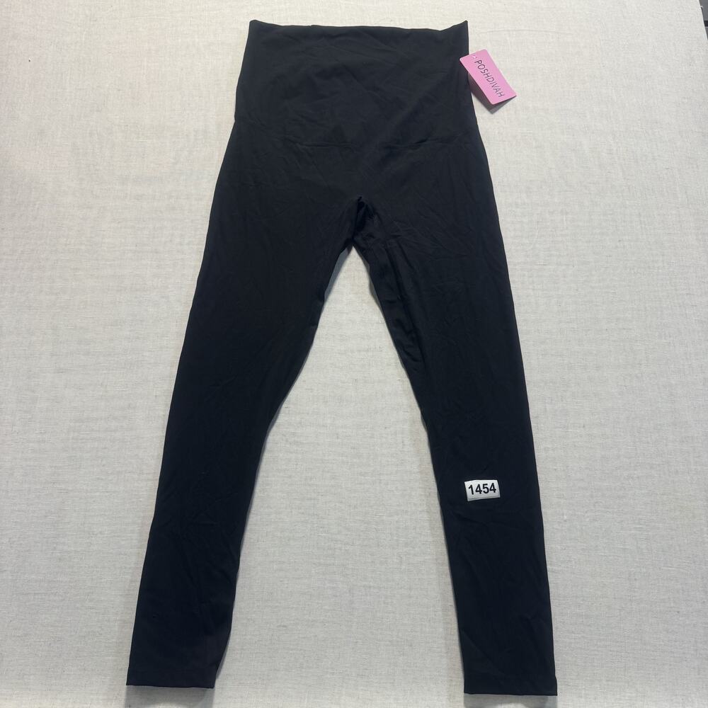 Poshdivah High-waisted band Tummysupport Leggings women Sz‎ M Black Brand New